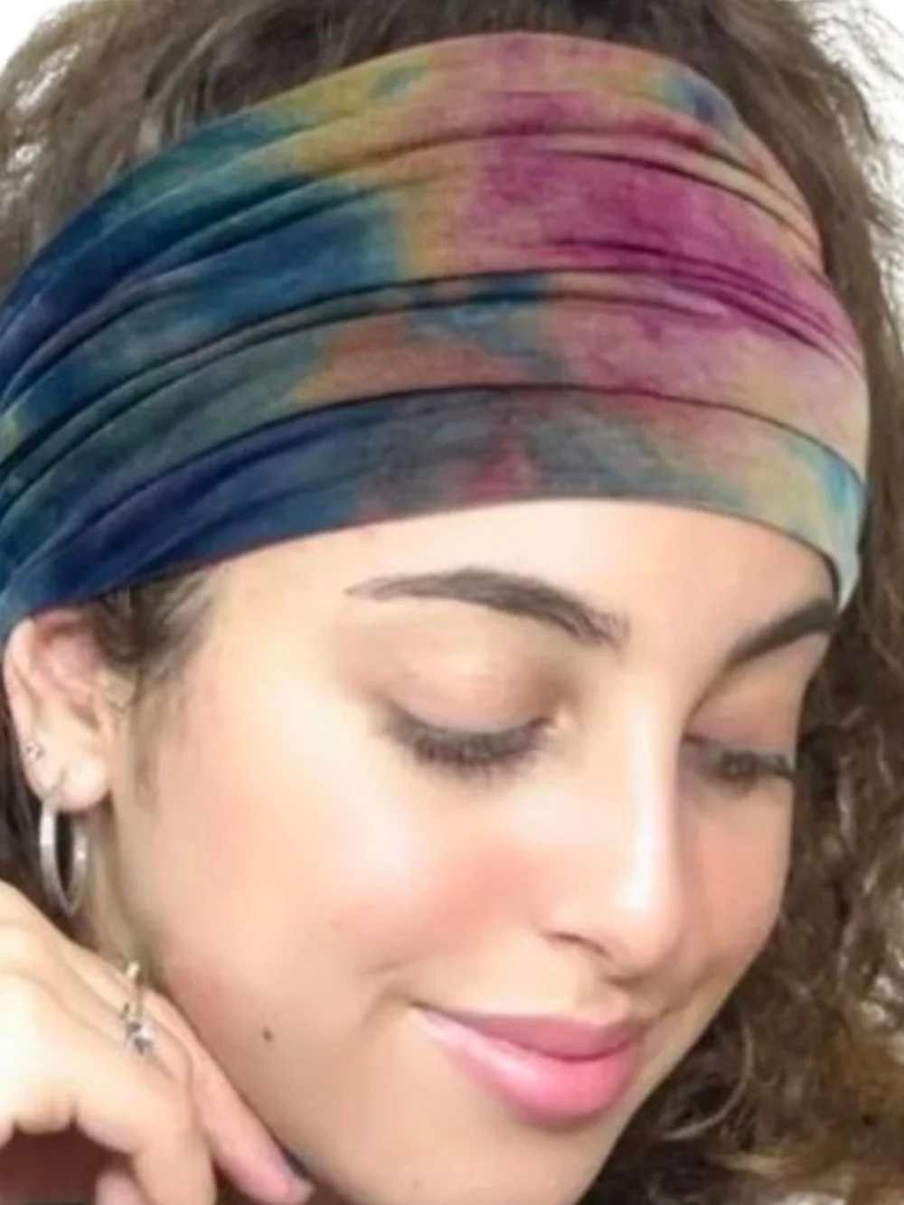 Set of Two Tie-Dye Bow Stretchy Headbands